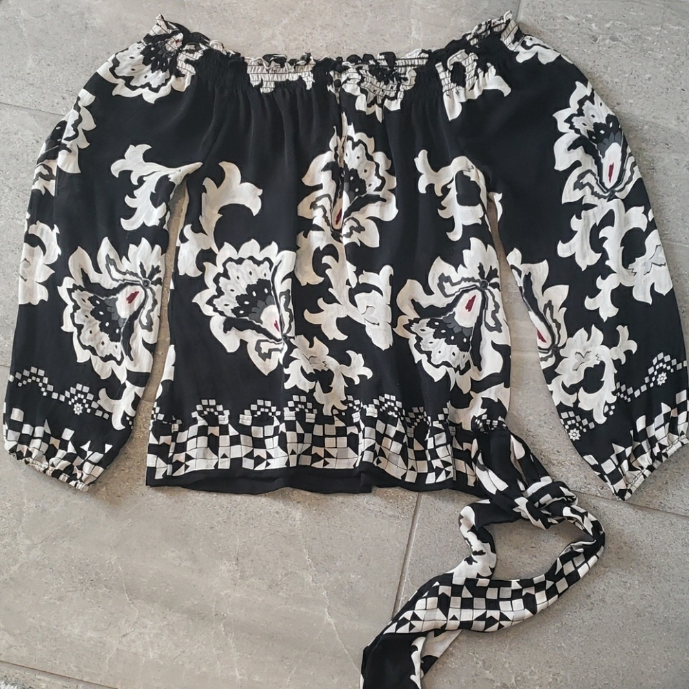 Black and White blouse